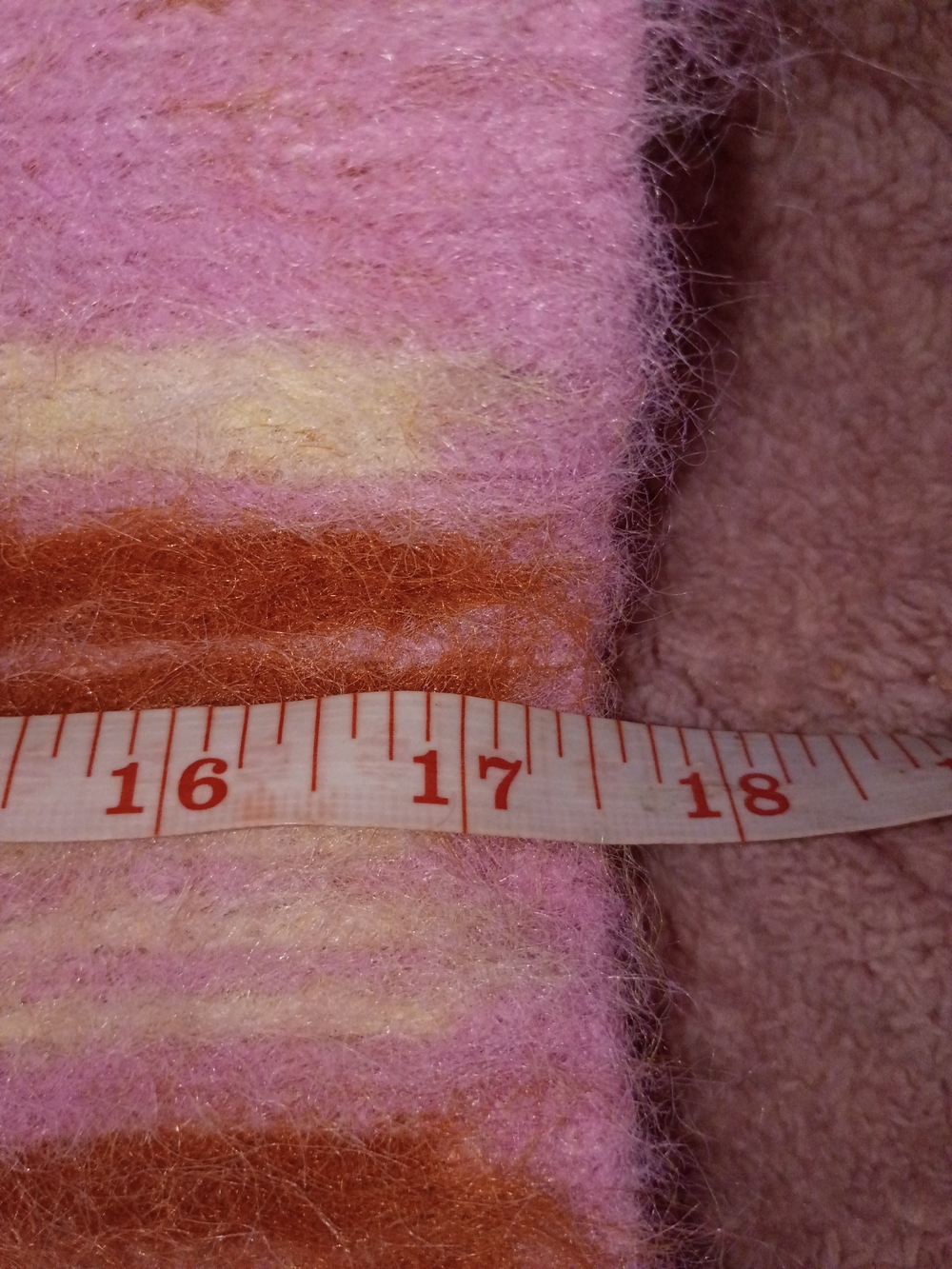 Wild Fable fuzzy knit pink orange plaid mock neck full-zip sweater Size XS NWOT - Picture 8 of 8